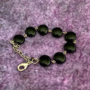 Black and silver bracelet